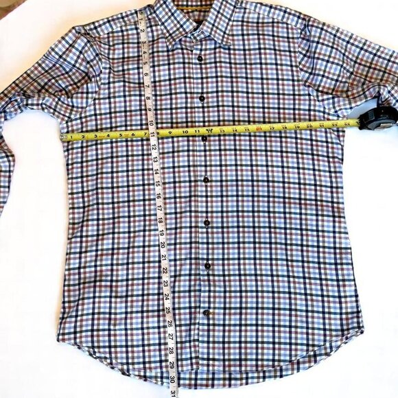 Robert Talbott Trim Fit Plaid Button Down Shirt Size Large 100% Cotton - Picture 4 of 16